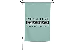 Double Sided Inhale Love Exhale Hate Garden Flag