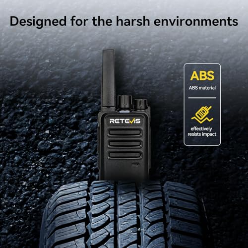 Retevis RT68 Walkie Talkies Rechargeable, Portable Two Way Radios 6 Pack with Six-Way Multi Gang Charger, Heavy Duty Walkie Talkie for Adults, Hands Free, Long Range, for School Restaurant Farm - Image 4