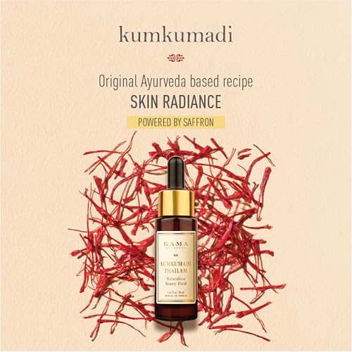 Image of Kama Ayurveda 8906014830089 Kumkumadi Thailam Miraculous Beauty Fluid Ayurvedic Night Serum (Facial Oil) (12ml) (Pack of 2)
