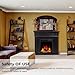 43” Electric Fireplace Mantel Freestanding Electric Fireplace, Remote Control, Adjustable Led Flame, 750W/1500W Black