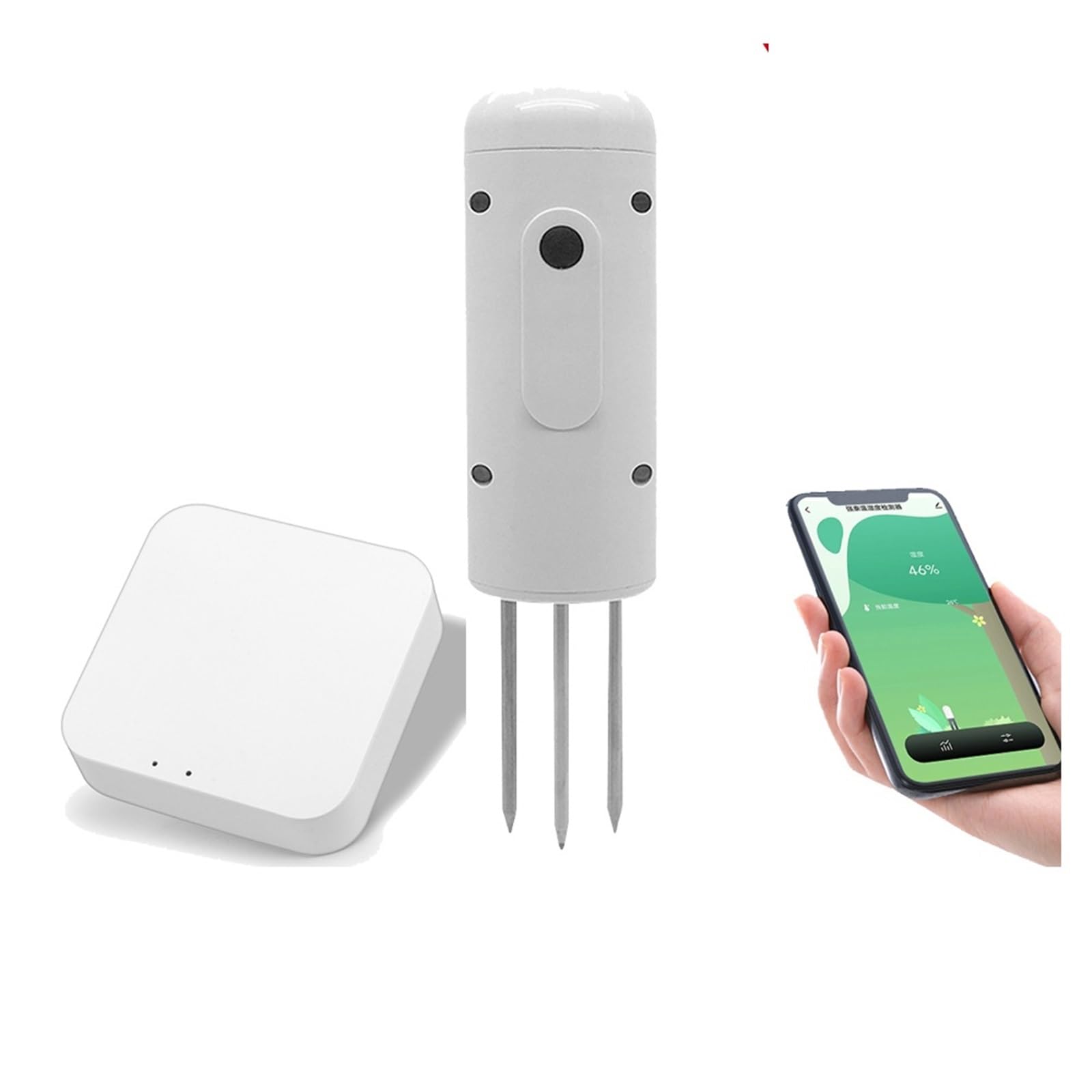 Misuratore di umidità del suolo wireless Tester di umidità della temperatura Monitor for piante Rilevatore impermeabile IP67 for la piantumazione di giardini,Giardino,Prato,Interno,Uso esterno(3 Test