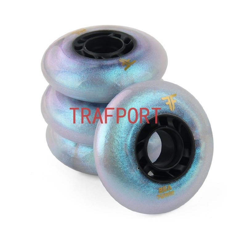 8er Pack Inlineskate Rollen 72 mm 76 mm 80 mm Ersatzrollen für Inlineskates Rollschuhe Rollen mit ABEC 9 Kugellagern 85A (Schwarz 80 mm)