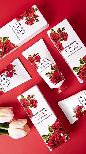 Jigott Secret Garden Rose Hand Cream - Korean Moisturizing Hand Lotion For Dry Hands Travel Size (Rose Scent, 3.38 Fl Oz)