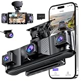 4 Channel 360° Dash Cam Front and Rear Inside with 5GHz WiFi 64GB Card