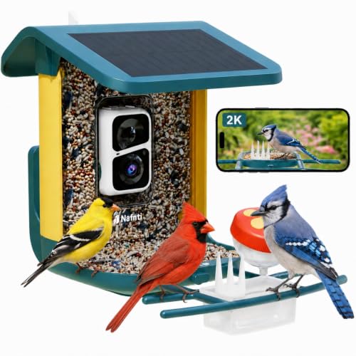 Bird Feeder with Camera 2K Live Stream AI Capture