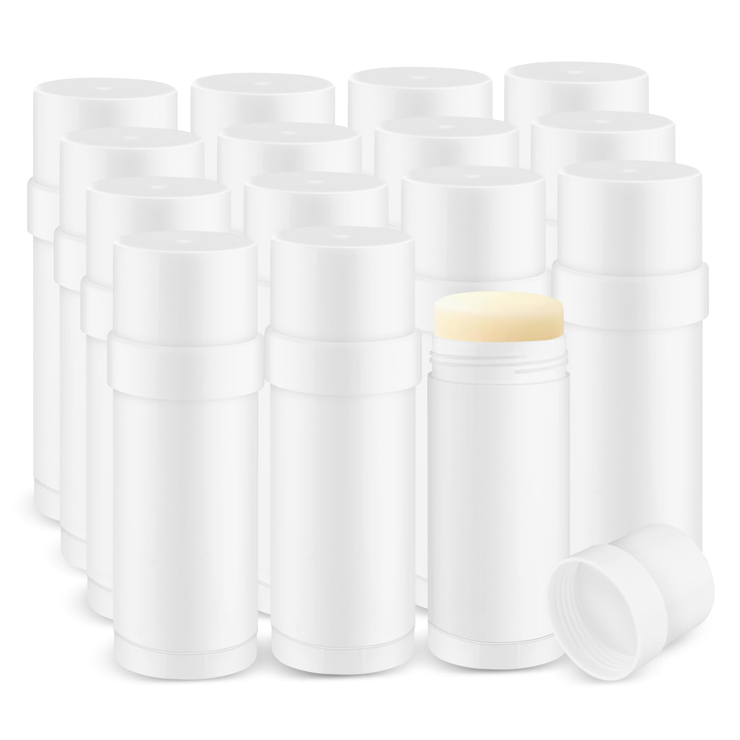 15 Pcs Plastic Empty Deodorant Containers Twist-up DIY Deodorant Tubes Top Filling Refillable Lip Balm Tubes For Deodorant Lip Balm Lotion Sticks etc (white, 60ml/2oz) 15 Pcs Plastic Empty Deodorant Containers Twist-up DIY Deodorant Tubes Top Filling Refillable Lip Balm Tubes For Deodorant Lip Balm Lotion Sticks etc (white, 60ml/2oz)