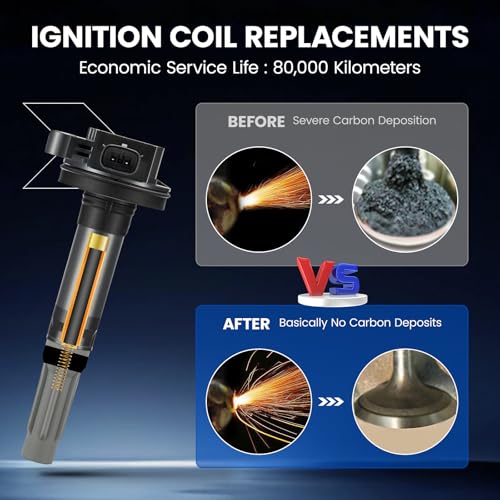 Image of 8 Ignition Coils Pack - Fix Misfires for Ford F-150 (2011-2016) & Mustang (2011-2015) - Repl. BR3Z12029A /DG542 /UF622