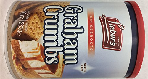 Lieber’s Non Gebrokts Gluten Free Graham Crumbs Kosher For Passover 10 oz. Pack Of 6.