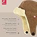 Zutano Cozie Fleece Unisex Toddler and Baby Trapper Hat, Cold-Weather Hat for Little Boys and Girls, Mocha Heather, 12 Months