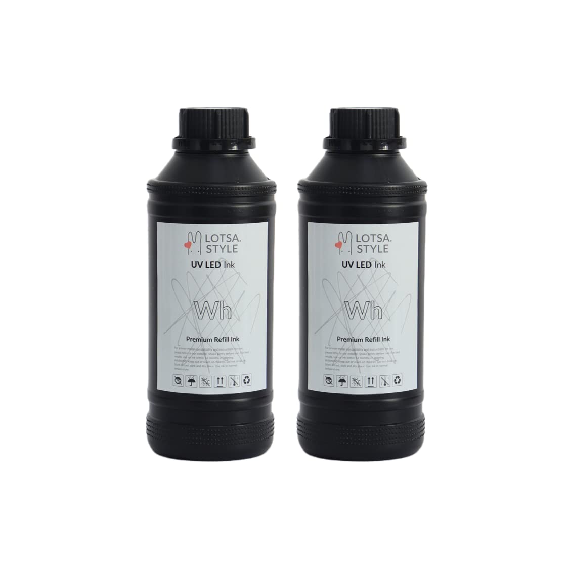 Premium Ultraviolet LED Ink Refill Direct to Substrate & Film DTF for UV & DTF Printers Hard Ink (White, 1000ml)