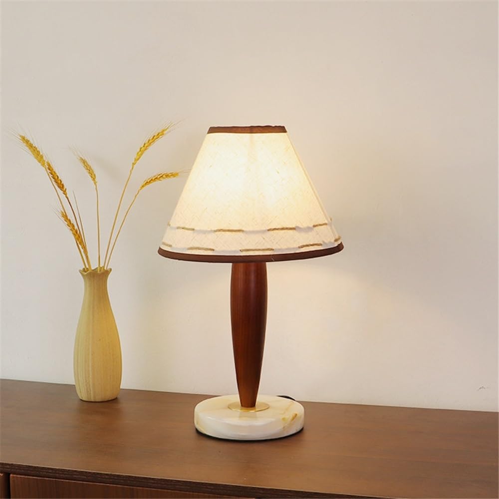 Lampa biurkowa Drewniany salon, sypialnia, gabinet, sofa, marmurowa dekoracyjna lampa stołowa