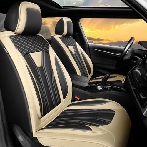 Conjie Fit Compass Car Seat Covers for Jeep Compass 2007-2024 2025 -Full Set Premium Leather