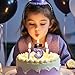 Black Purple Cartoon Themed Birthday Candles, Number 0 Candle Birthday Party Supplies, 2.4 inch Birthday Candles for Cake Topper Party Decorations, Birthday Decorations for Boys Girls (Number 0)