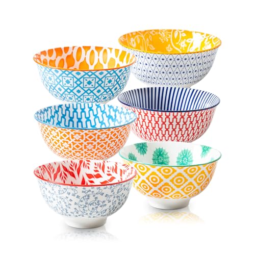 Cerkik Ceramic Dessert Bowls Set - Small 12 Oz Cereal