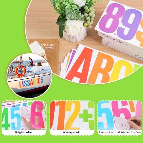 220 PCS 41 Sheets Letter Stickers,Bulletin Board Letters (Colorful, 6 Inch) by Metsyth - Used condition - Image 3