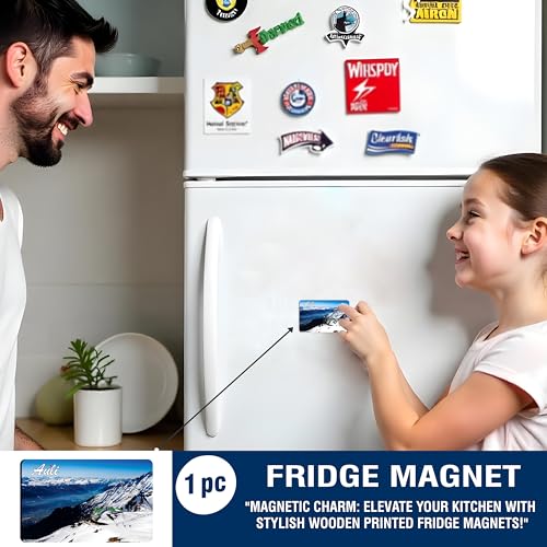 Image of Elegant Fridge Magnet with Themes |Rectangular Size Refrigerator Magnet with Magnetic Rubber Back | Pack of 1, 8.6cm X 5.4cm (Auli)
