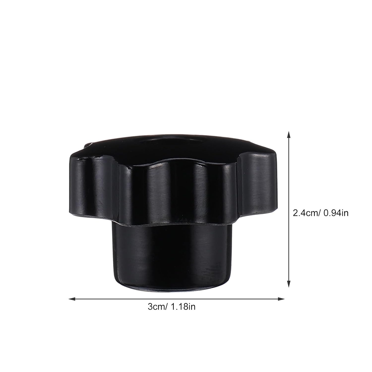 12pcs Threaded Star Hand Knobs with Thru Hole Plastic Clamping Screw-on Handles 32-m8 Copper Core for Industrial Hardware and Tool Replacement