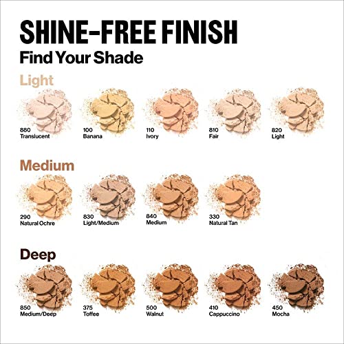 Revlon Colorstay Pressed Powder, Longwearing Oil Free, -Fragrance Free, Noncomedogenic Face Makeup, Natural Tan (330), 0.3 Oz #TOP5