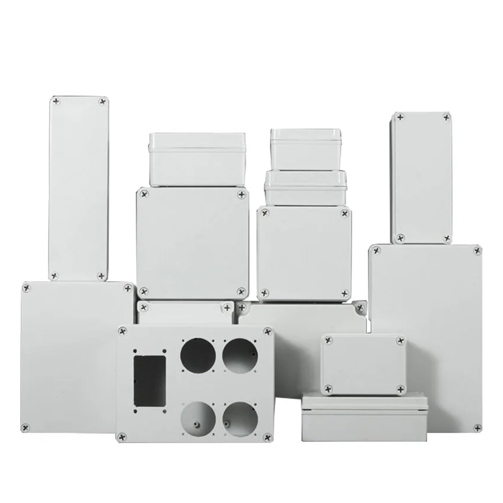 Caja de control con interruptor de botón pulsador Caja de conexiones impermeable de plástico ABS AG Caja a prueba de lluvia for exteriores(175X175X100MM)