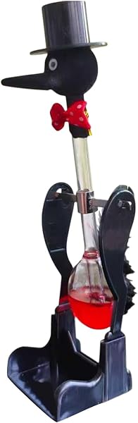 Juguete de pájaro Bebedor con Agua y Movimiento Continuo, Copa de Pato de Cristal con Efecto mágico para Entretenimiento y estrés en hogar y Oficina - 1