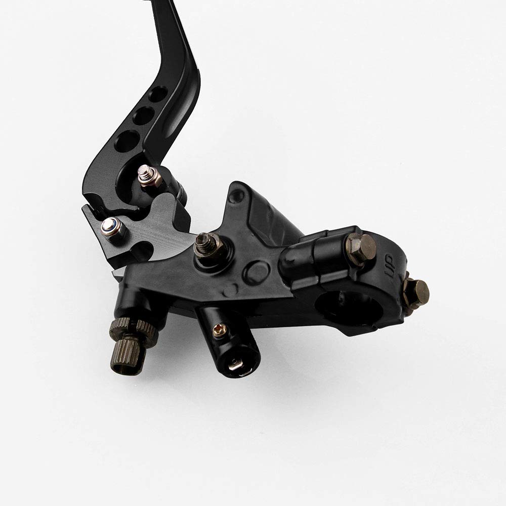 Motorrad-Kupplungsbremshebel, 7/8 "22 mm einstellbare Hupenkupplung mit Hydraulikpumpe, universelle CNC-Aluminium-Lenkerbremse, für Honda Suzuki Kawasaki Yamaha D10 (Nero)