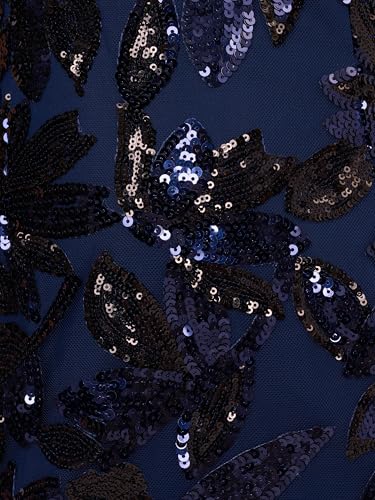 Adrianna Papell Women's Leaf Sequin Maxi Dress3