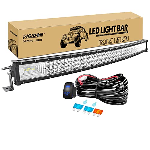 Barre lumineuse LED 540W incurvée RIGIDON avec faisceau de câblage 12V