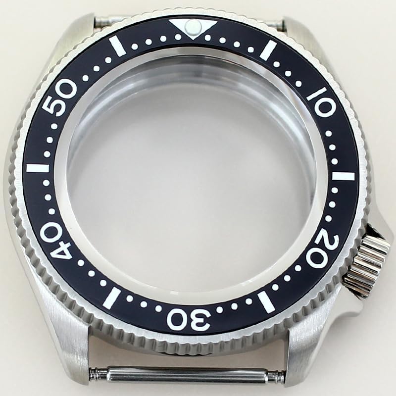 38mm Steel Watch Case Sapphire Glass for NH34 NH35 NH36 NH38 Movement 120clicks Ceramic Bezel Watch Parts