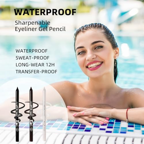 2-in-1 Gel Eyeliner Pencil Set in Black and Brown - Image 4