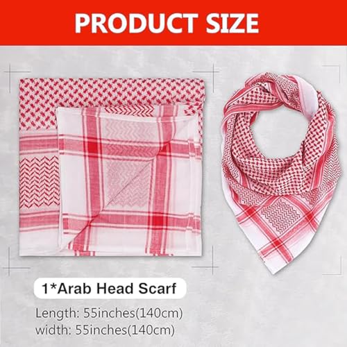 Arab Shemagh Tactical Desert Keffiyeh Head Scarf Arabic Turban Neck Headwear Wrap Arab Muslim Costume for Men4