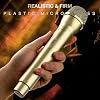 Facmogu 3 PCS Fake Microphone, Plastic Realistic Mic for Kids, Halloween Pretend Play Toy Microphone for Cosplay Karaoke Costume Role Play Birthday Favors, Stage Prop for Girls and Boys