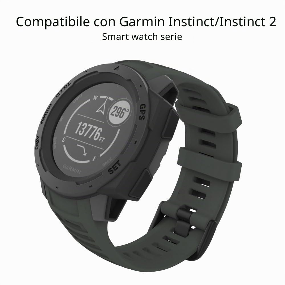 MoKo Cinturino Compatibile con Garmin Instinct/Instinct Solar/Tactical/Instinct 2 Smartwatch GPS, 22mm Braccialetto Sportivo di Ricambio in Silicone Morbido