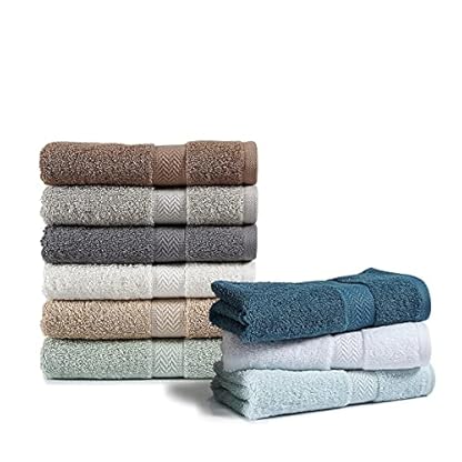 CHATEAU HOME COLLECTION 100% gekämmte Baumwolle 600 GSM Badetücher-Set, saugfähig, Dusche (4 Bäder, 6 Hände, 8… – Bild 4