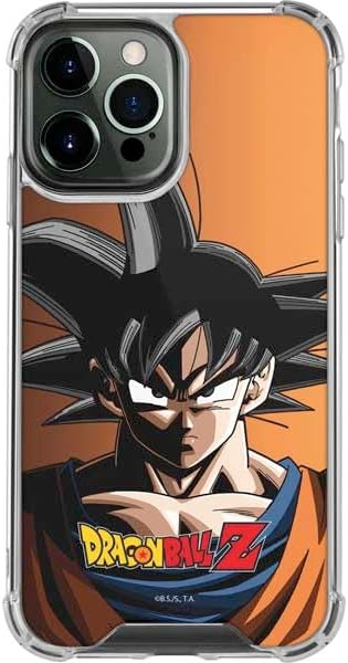 Skinit Clear Phone Case Compatible with iPhone 14 Pro Max - Officially Licensed Dragon Ball Z Goku Portrait Design