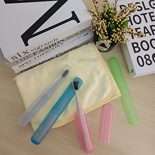 Medsuo Y-ZS-11-817 4Pcs Plastic Toothbrush Case Travel Cover Holder Storage  thumb #1