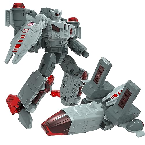 YUESIRUN Space Shuttle Warrior Robot Action Figures Toys, 9-inch Converting Spacecraft Figure, Transformable Mech Toys for Boys and Girls Ages 6 and Up