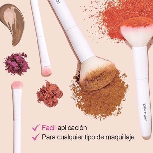 Image of wet n wild Fan Brush, Blending Brush for Highlighter, Blush, & Peel Masks, Ergonomic Handle (Pack of 2)