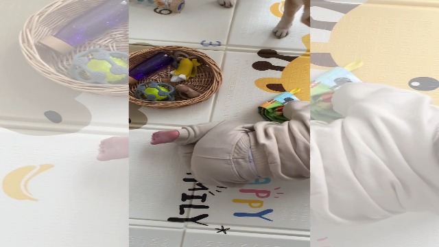 Soontrans Tapis Bebe Pliable 200x180x1cm, Tapis D'Eveil Bebe Avec Sac