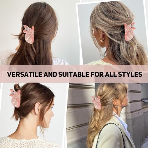 Pinza para cabello con diseño de gato rosa nude miniatura 7