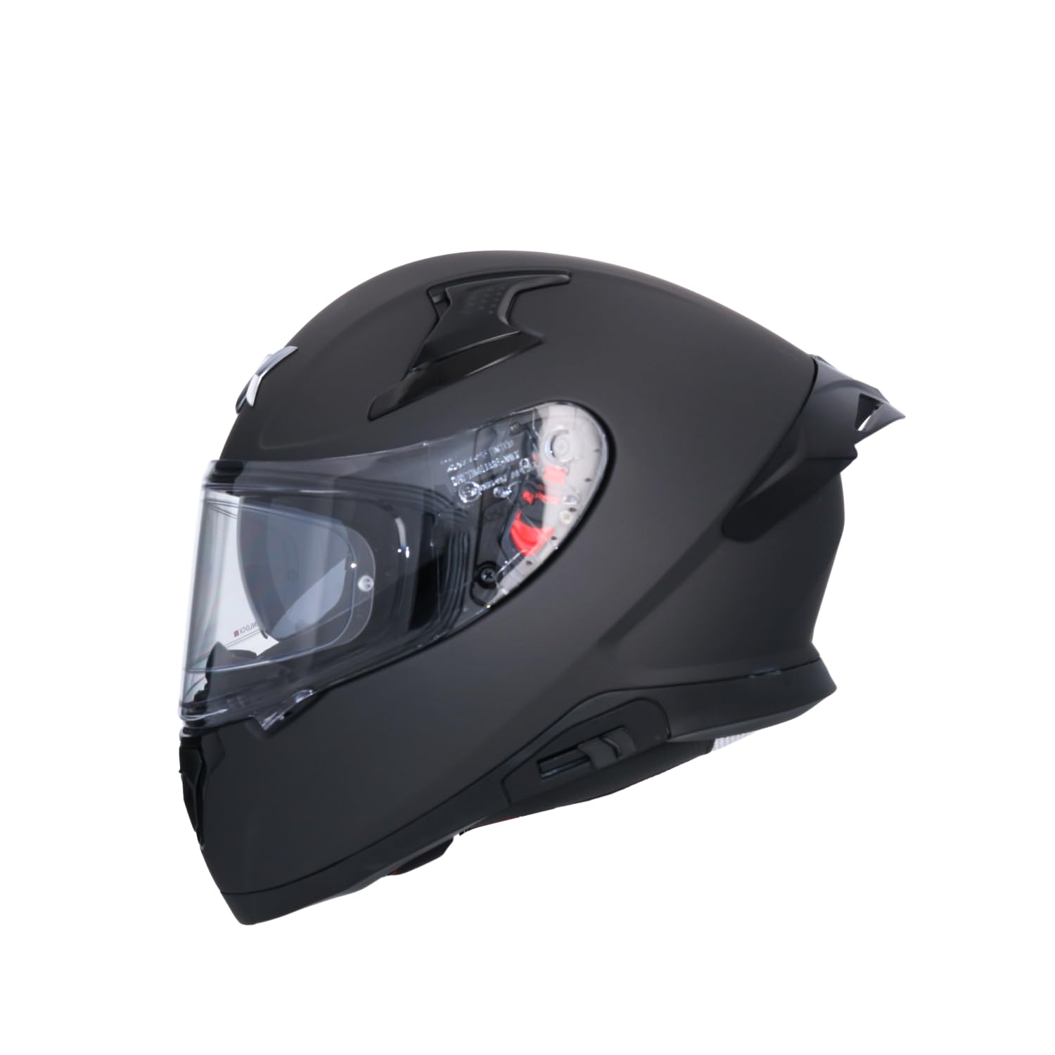 Casco AXOR Apex Solid Casco Integral de Moto Negro Mate con Pantalla Extra y Lente Solar, Diseño Deportivo, Talla XXL