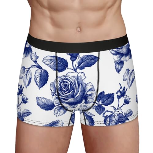 Men's Underwear Vintage Roses Flowers Boxer Briefs Breathable Comfortable3