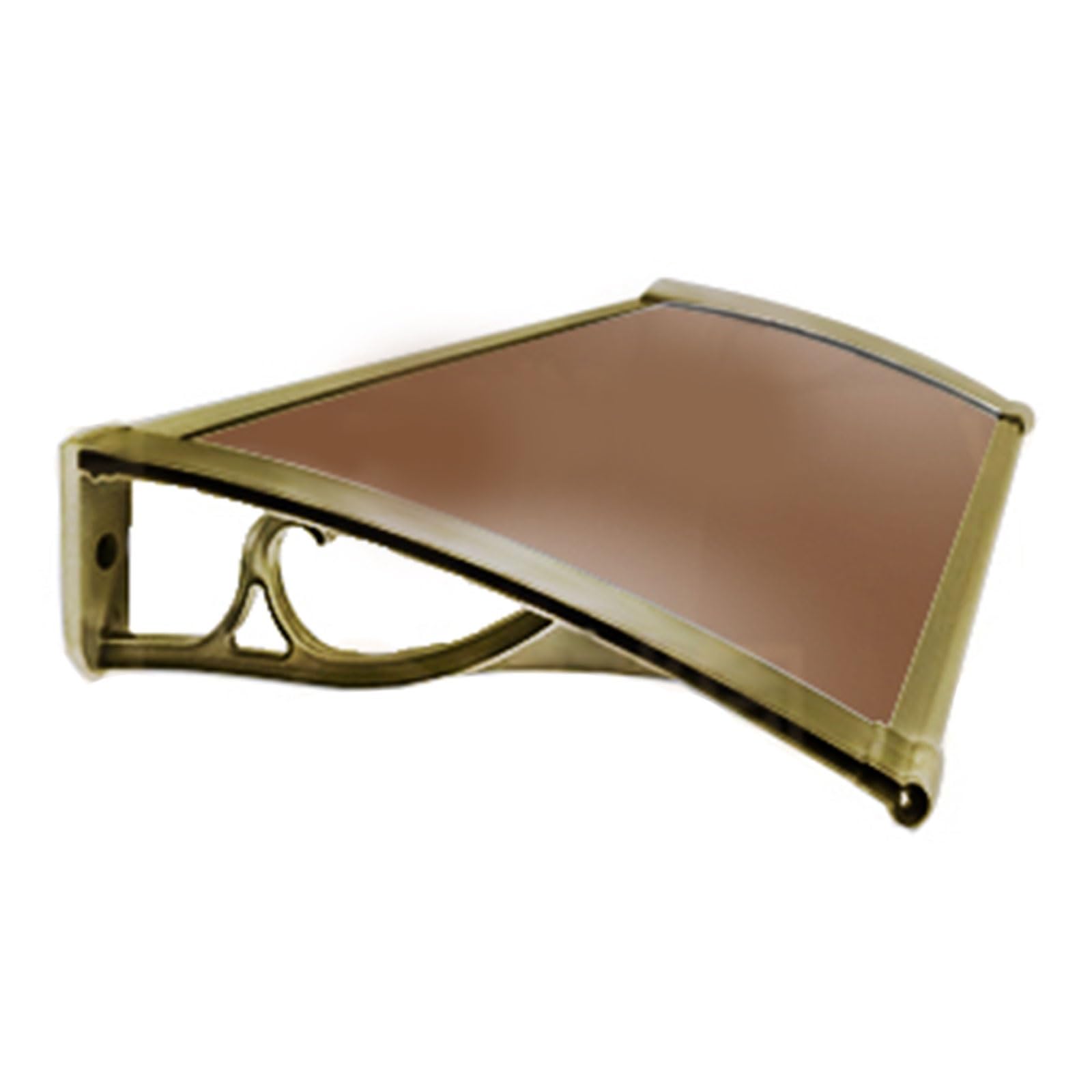 LWJSOCP Brown Door Awning Canopy UV & Rain Protection for Porch Patio Deck Polycarbonate Window r 40x300cm (16x118in) Outdoor Shade Solution
