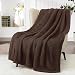 Exclusivo Mezcla Kuscheldecke Fleece Decke für Sofa, Flauschig Kuschelig und Warm Wohndecke Plüschdecke für alle Jahreszeiten, 130 x 150 cm, Braun