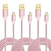 iSeekerKit Gold Plated USB Cable 10ft Fast Micro USB Charger Nylon Braided Data Sync Cable Cord For Samsung Galaxy S7 S6 edge plus, HTC M9, Nokia, Android Smartphone Tablets [3 pack]
