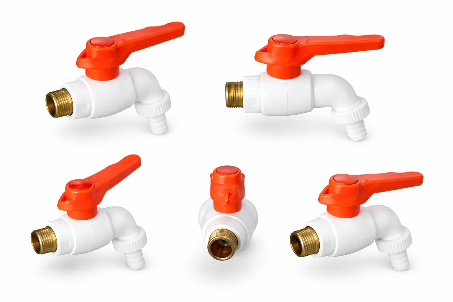 DB Branded PVC Plastic Turkey White Nozzle Bib Cock Tap for Bathroom Kitchen Garden (1/2 INCH, 1)-image-18