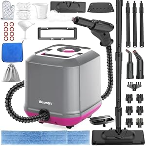 Yousmart Handheld Steam Cleaner, 2000W High Pressure Steamer, 1200ml Tank