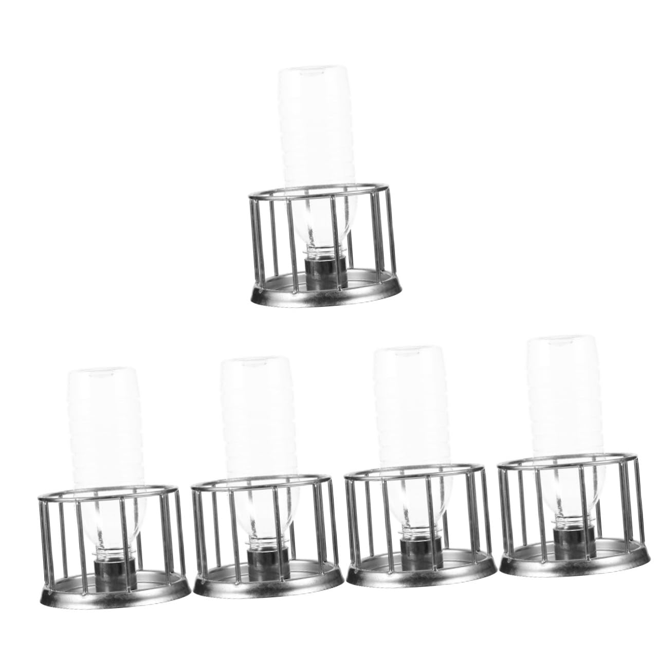 BESPORTBLE 5piezas Plato De Alimentación para Tortugas y Reptiles Bebedero Inoxidable Mini para Comedero Multifuncional para Agua y Comida De Tortugas