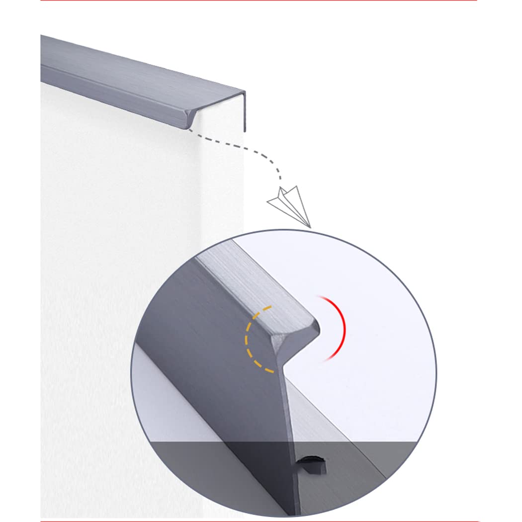 Uchwyty do szafek, Niewidoczne uchwyty meblowe Space Aluminium Garderoba Kuchnia Ukryte uchwyty Uchwyty do szuflad szafek Białe 2 sztuki(Hole distance 224mm)