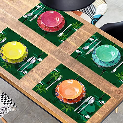 Set de table résistant chaleur et lavable pour cuisine rectangulaire - 8
