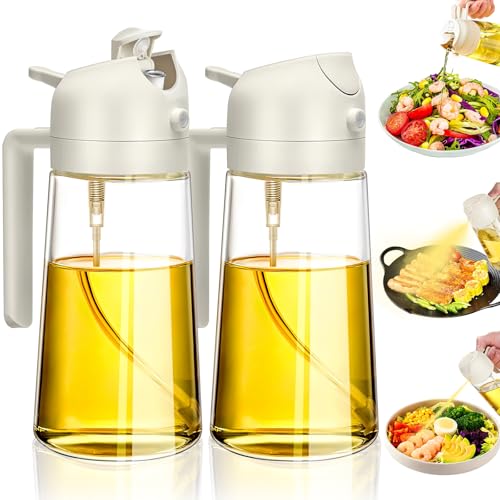 Opiniones y reviews de Aceiteras y recipientes para aliños - los más vendidos. 41 Dispensador de Aceite, 2PCS Botella Dispensadora de Aceite 2 En 1, Botella de Aceite de Olivia 470ml, Aceiteros para Cocina de Vidrio, Pulverizador de Aceite para Cocinar Hornear...